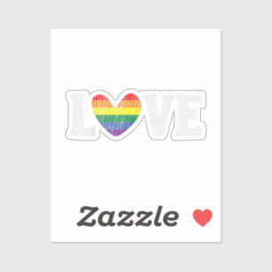Sticker Amour Arc-en-ciel Vintage Fière Famille Gay Lesbie