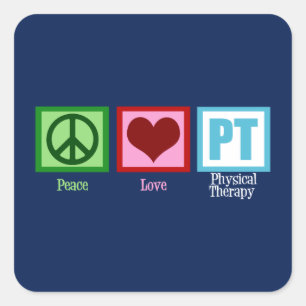 Sticker Amour bleu de paix de physiothérapie