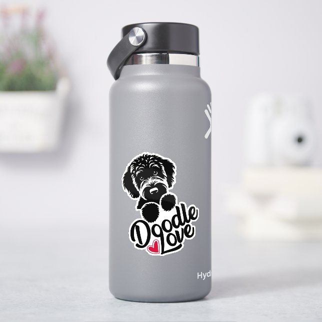 Sticker Amour de chien Doodle (HydroFlask)