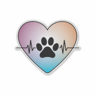 Sticker Amour de coeur d'animal