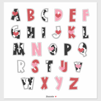 Sticker Amour des personnes âgées [alphabet majuscule]