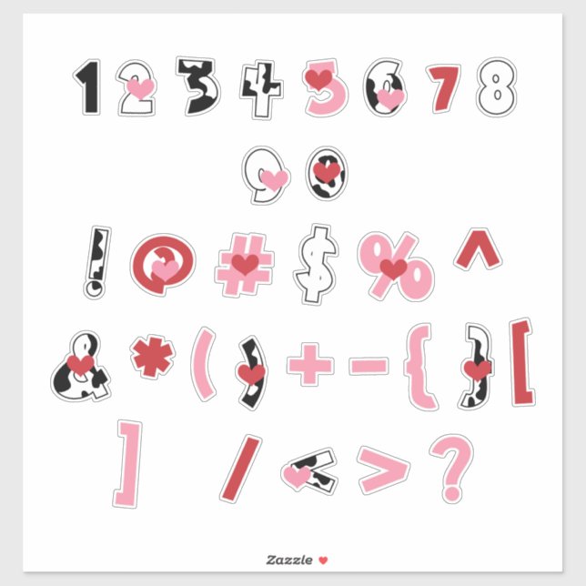 Sticker Amour des personnes âgées [nombres] (Feuille)