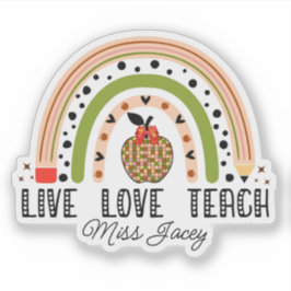 Sticker Amour Enseigner Inspirer Rainbow Appréciation de l