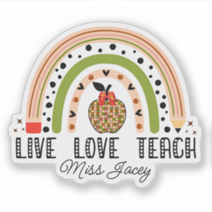 Sticker Amour Enseigner Inspirer Rainbow Appréciation de l