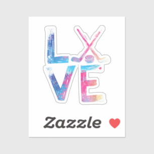 Sticker Amour Hockey sur glace filles Dons de hockey femme