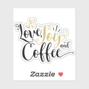 Sticker Amour, joie et café Amateurs de café