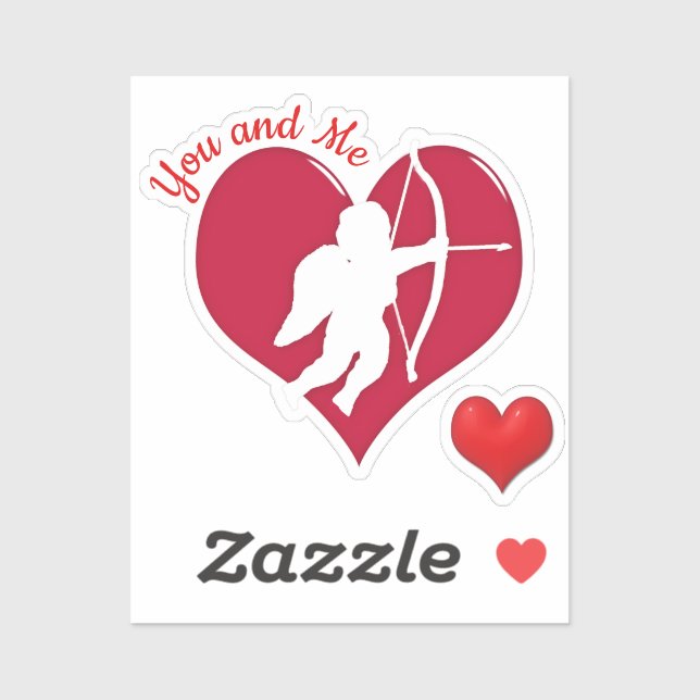 Sticker Amour mignon Saint Valentin (Feuille)