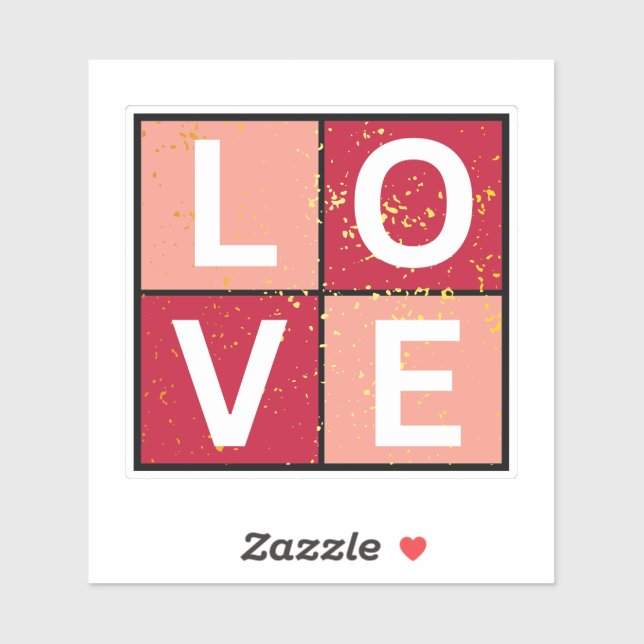 Sticker Amour, Saint Valentin (Feuille)