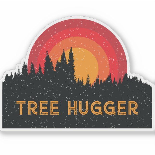 Sticker Amoureux de la nature écologiste des arbres (Devant)