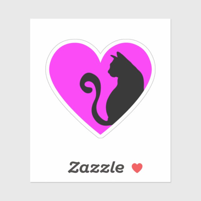 Sticker Amoureux des chats (Feuille)