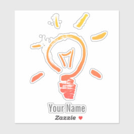 Sticker Ampoule lampe rétro ampoule électricien intelligen