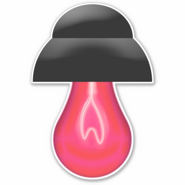 Sticker Ampoule rouge (Devant)