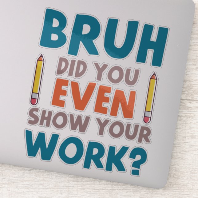 Sticker Amusant Enseignant Math Plaisanter Amusant Meilleu (Détail)
