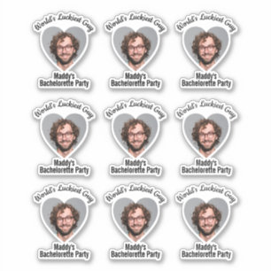 Sticker Amusante Bachelorette Party Groom's Face Favor