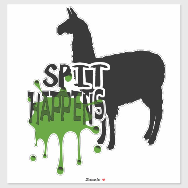 Sticker Amusante Llama mème crache se produit (Feuille)