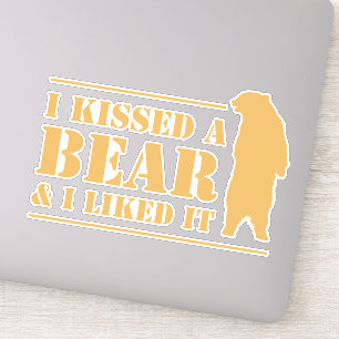 Sticker Amusante Plaisanterie Camping J'Ai Baisé Un Ours E