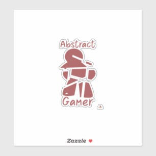 Sticker Amusement de joueur abstrait cassé Meeple Jeu de s