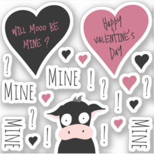 Sticker Amusement Mine Mine Mine Collection de mines Vache