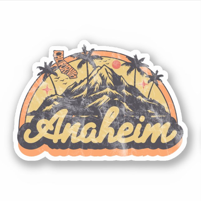 Sticker Anaheim, Californie (Devant)
