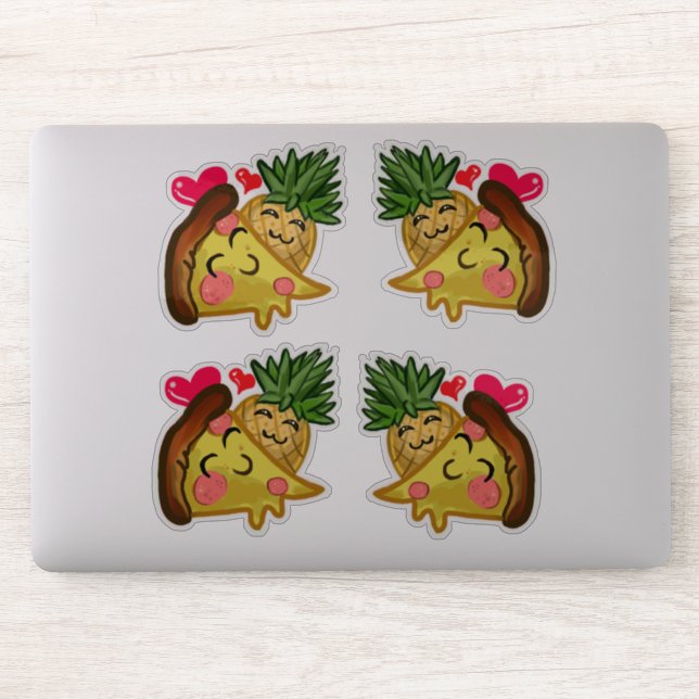 Sticker Ananas Pizza Love (Ordinateur)