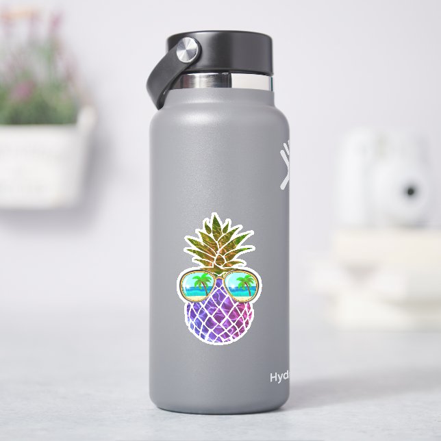Sticker Ananas rose tropicale (HydroFlask)