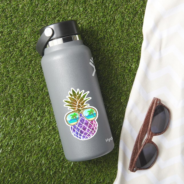 Sticker Ananas rose violet tropical (HydroFlask Insitu)