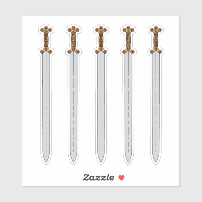 Sticker Ancienne épée celtique (Feuille)