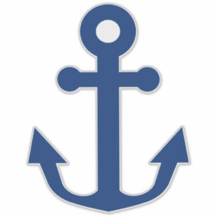 Sticker Ancre bleue nautique de bateau