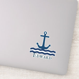 Sticker Ancre lisse Nautique Personnalisé
