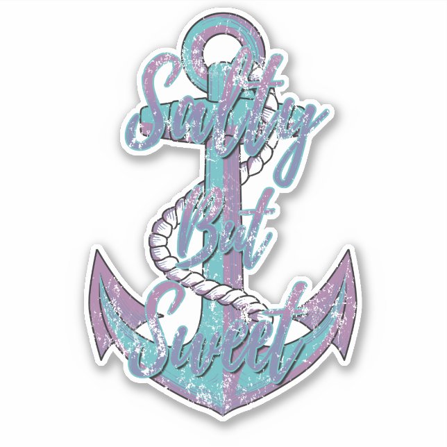 Sticker Ancre Nautique salée mais douce (Devant)