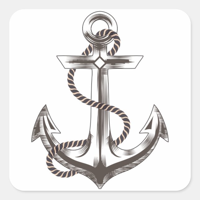 Sticker Ancre nautique / Sceau (Devant)