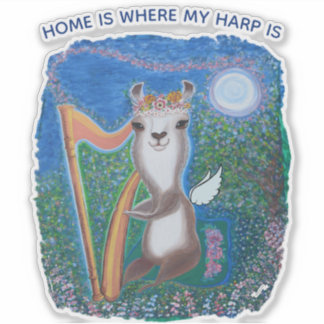 Sticker Ange de la Lune à la Harpe