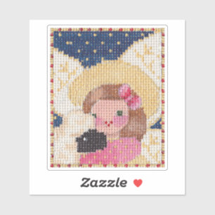 Sticker Angel and Lamb