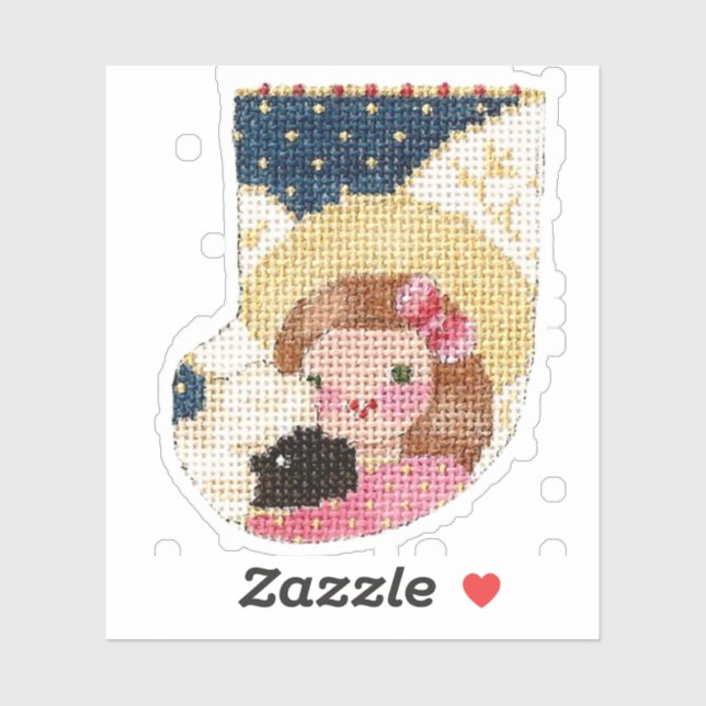 Sticker Angel avec agneau (Feuille)