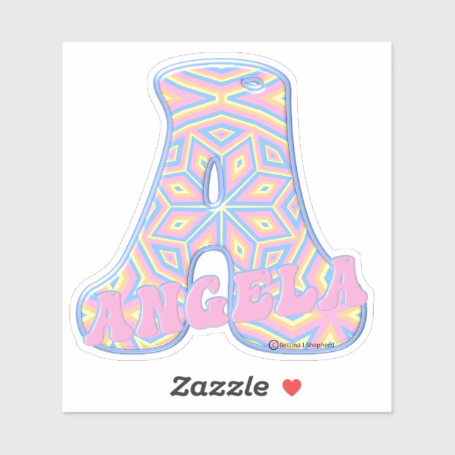 Sticker Angela Funky Noms (Feuille)