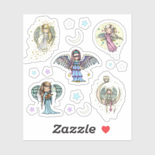 Sticker Anges du Monde Fantaisiste Douce Ange Art