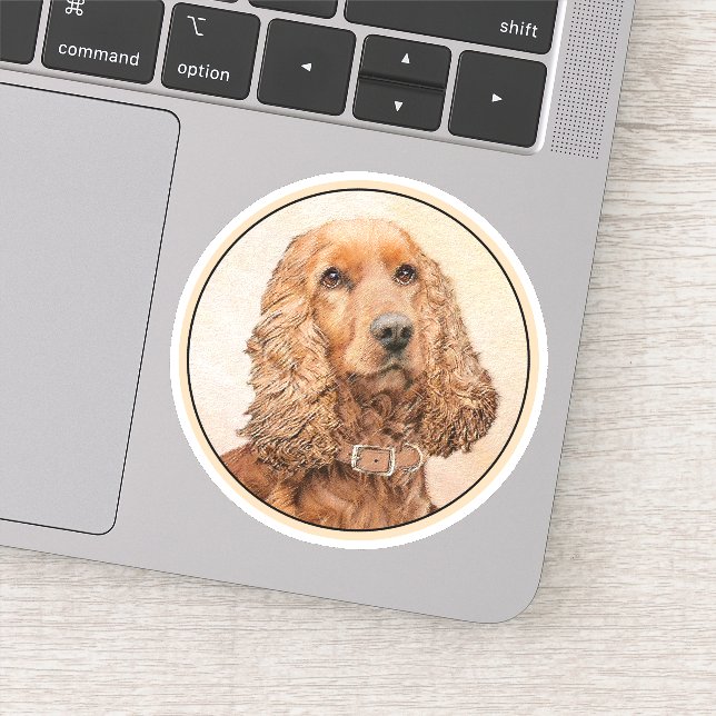 Sticker Anglais Cocker Peinture Espagnole - Art Chien orig (Détail)