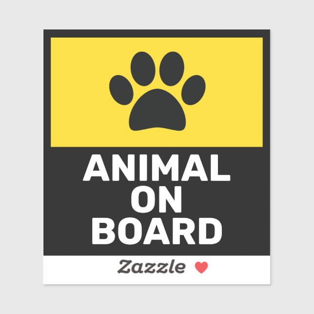 Sticker Animal À Bord (Feuille)