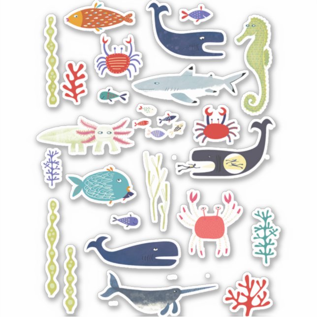 Sticker Animal aquatique sous-marin (Devant)