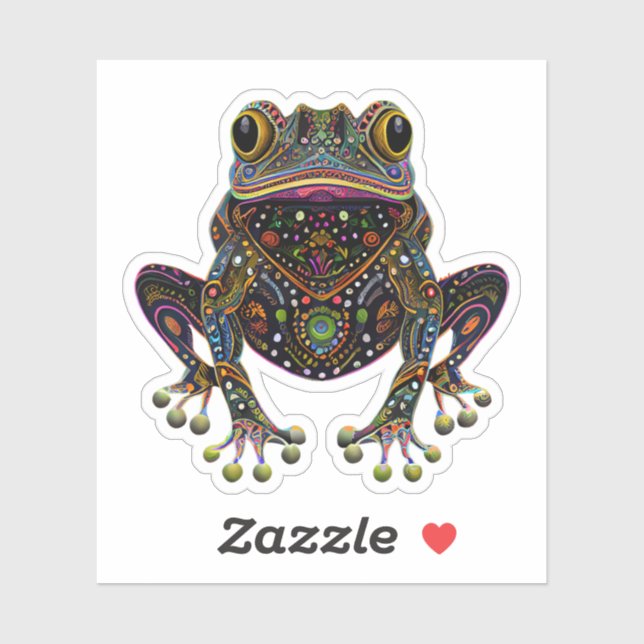 Sticker animal de l'esprit de grenouille (Feuille)