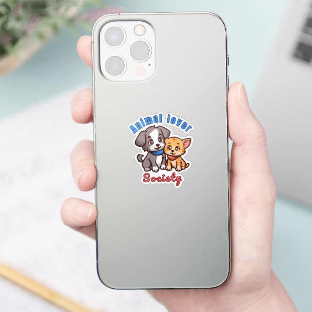 Sticker Animal lover society for animal lover (Téléphone)