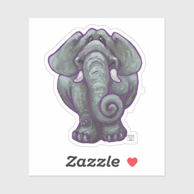 Sticker Animal Parade Peint Eléphant (Feuille)