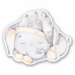Sticker animal petit éléphant mignon