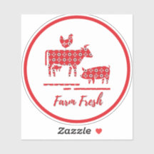 Animaux de ferme Bandana Imprimer Vinyl autocollan