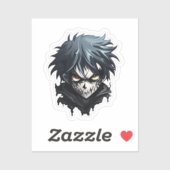 Sticker Anime Gothic Boy (Feuille)