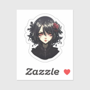 Sticker Anime gothique fille
