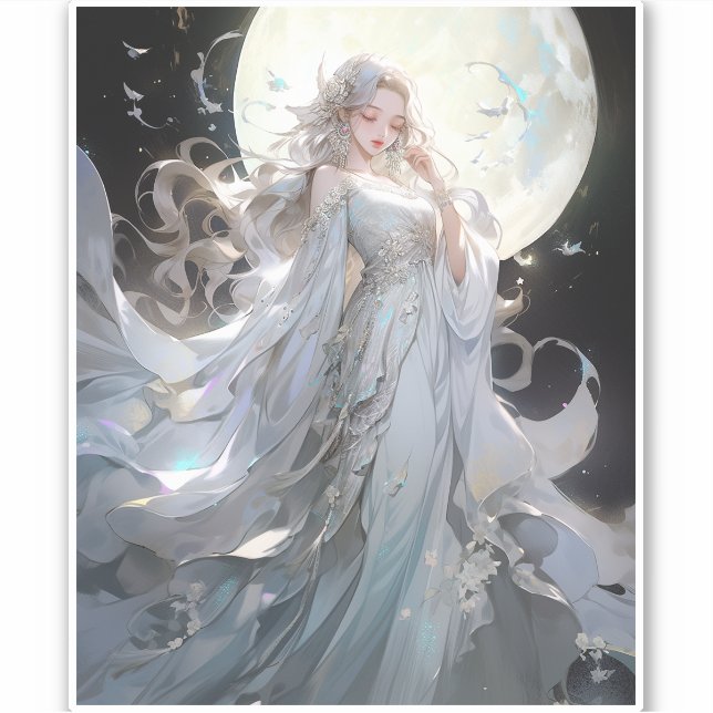 Sticker Anime Moon Princess Imaginaire Art (Devant)