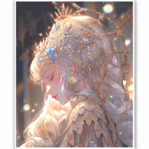 Sticker Anime Princess Girl Imaginaire Art