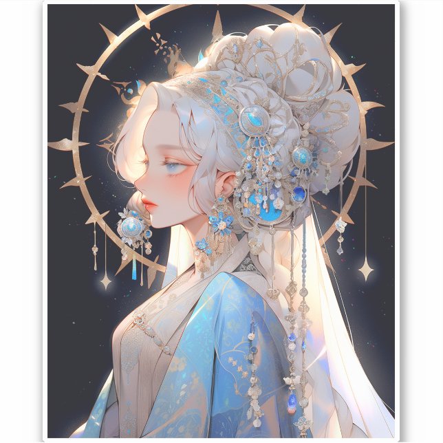Sticker Anime Princess Imaginaire Art (Devant)