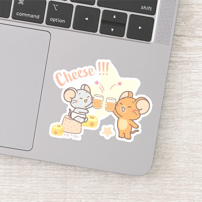 Sticker Anime Tuffy et Jerry Cheese au fromage (Détail)